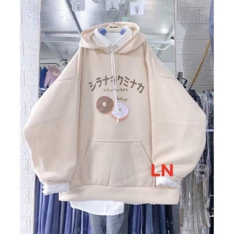 Áo hoodie bánh vòng donut chữ nhật