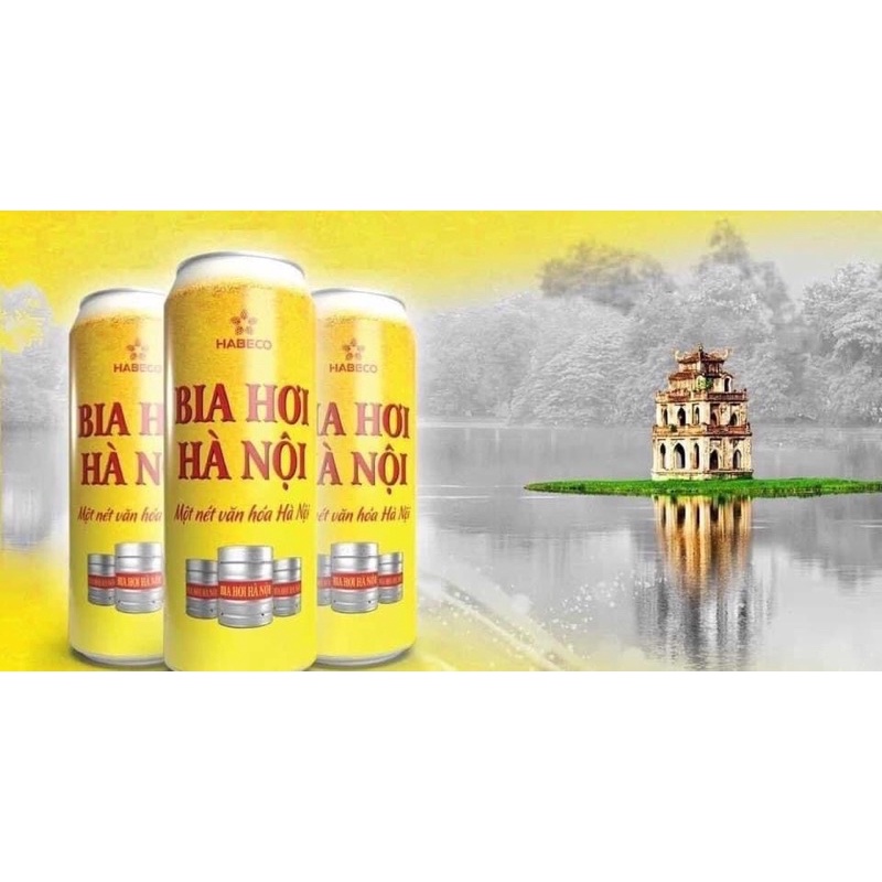 Bia Hơi Hà Nội Lon 500ml thùng 24lon