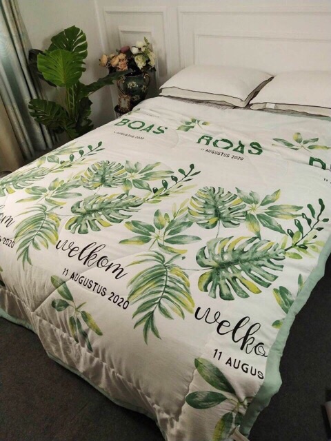 Chăn hè zaza home cao cấp 2 mặt coton cực mát.