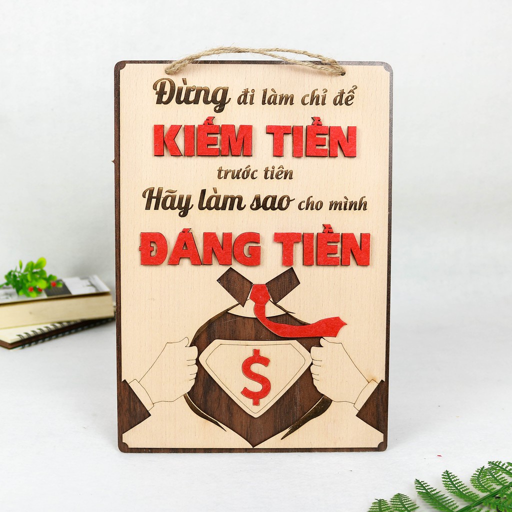 Bảng gỗ khẩu hiệu trang trí văn phòng, slogan tạo động lực làm việc nhiều mẫu độc đáo | BigBuy360 - bigbuy360.vn