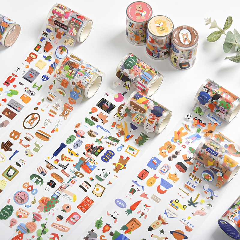 Cuộn tem sticker dài 3m nhiều chủ đề độc đáo