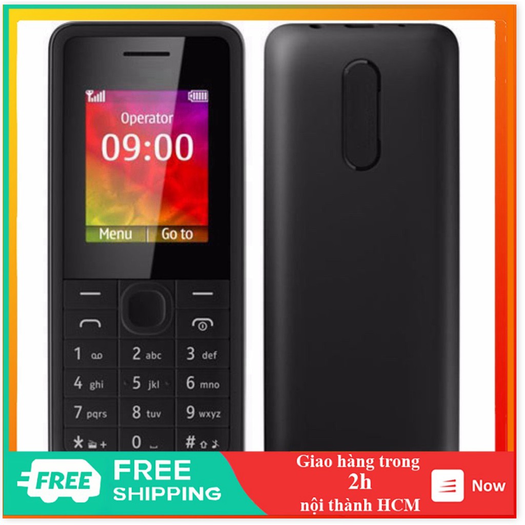 Xả kho - Điện thoại Nokia 106 bản 1 sim pin rời chất liệu nhựa có đèn pin - NicePro