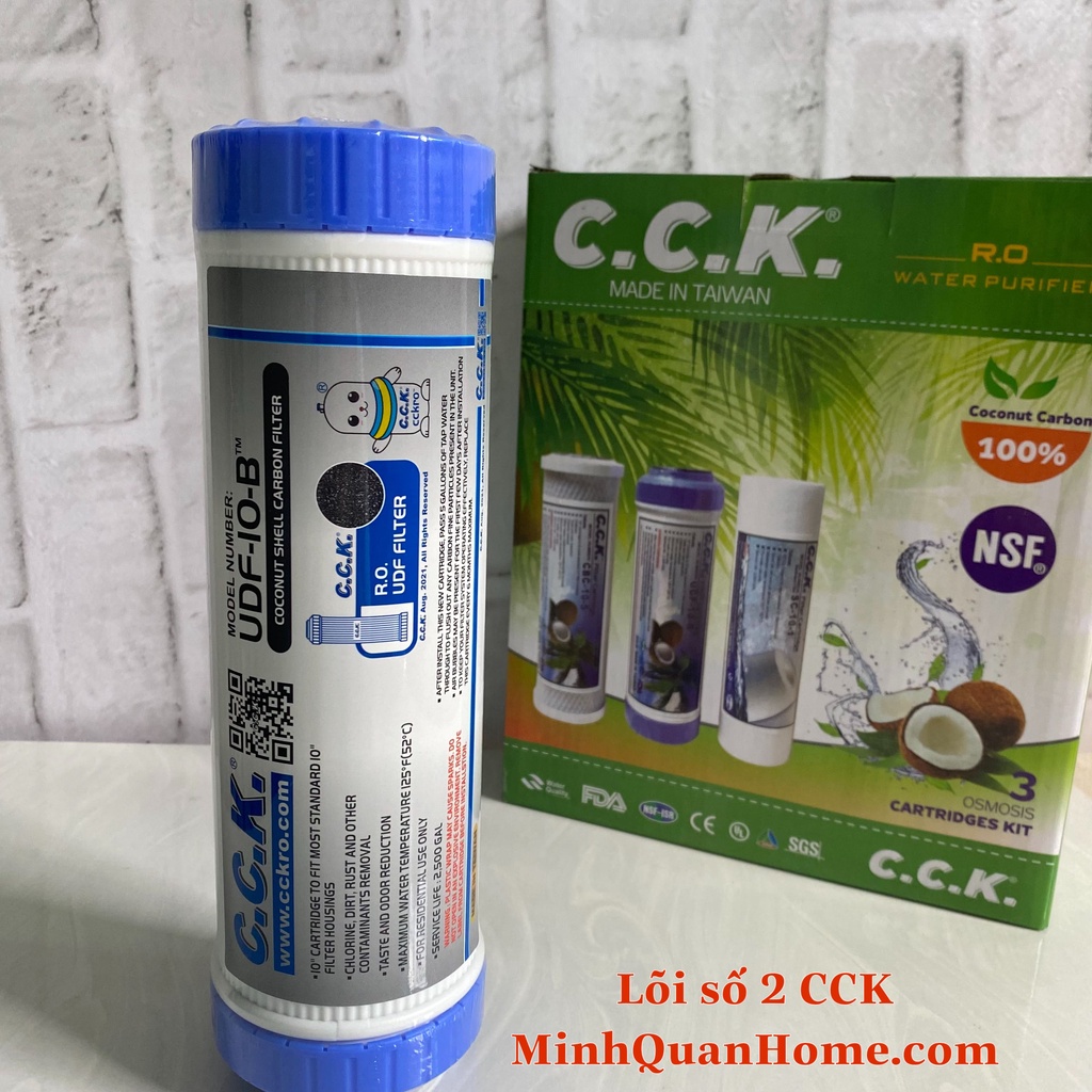 Bộ 3 lõi lọc CCK 123 ĐÀI LOAN ❤️CHÍNH HÃNG C.C.K❤️Bộ tiền lọc máy RO và máy ion kiềm |MINHQUANHOME|
