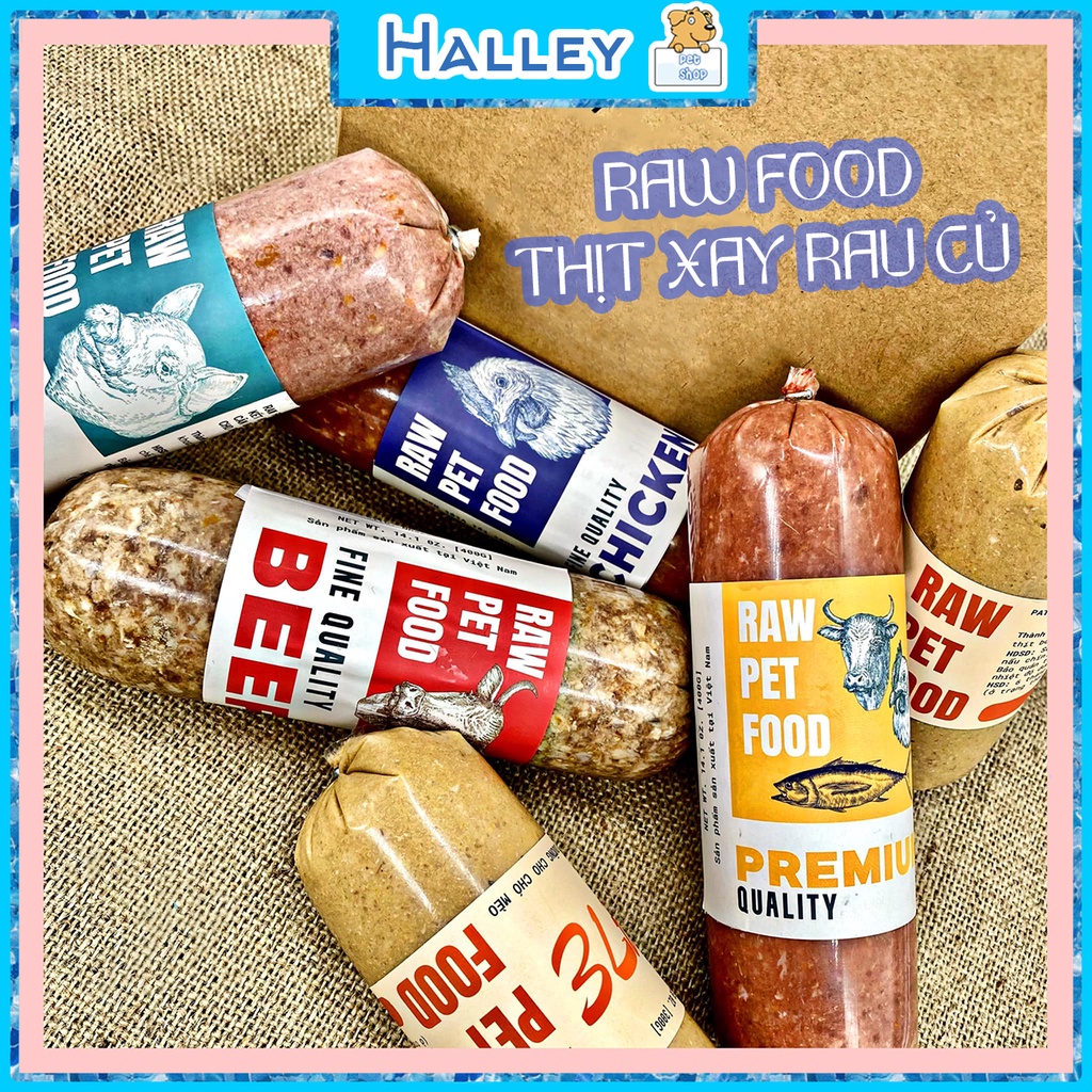 THỊT XAY RAU CỦ DÀNH CHO CHÓ MÈO - RAW PET FOOD HALLEY
