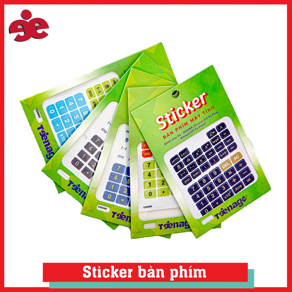 Sticker decal bàn phím máy tính  Casio fx 580vn x, Vinacal 570esplus 2 CSX002