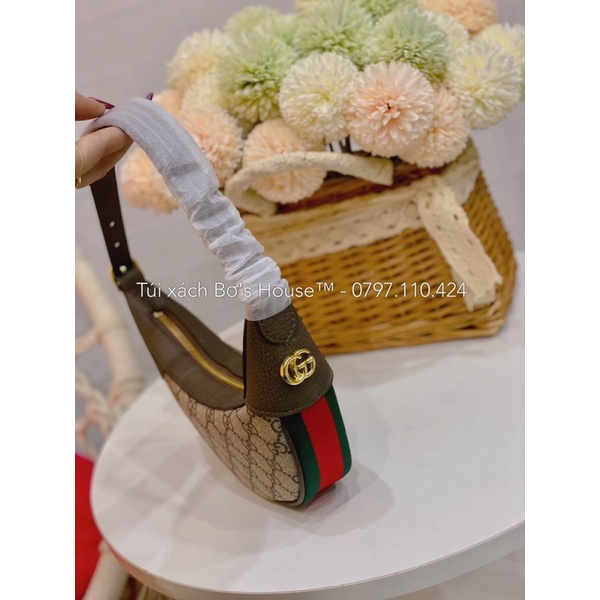 TÚI XÁCH G.C OPHIDIA DÁNG KẸP NÁCH - TẶNG KHĂN LỤA