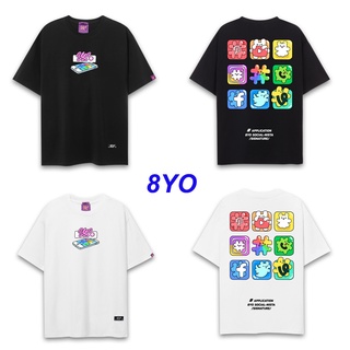  Áo thun 8YO SOCIAL-NISTA Tee nhiều màu  áo phông nam nữ form rộng Làm bằng cotton co giãn dày tay ngắn 