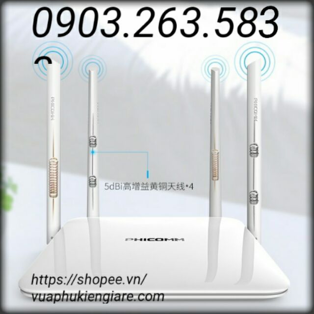 BỘ PHÁT KÍCH SÓNG WIFI băng thông Gigabit 1200M 11AC Dual 2.4G & 5G PHICOM - 4 ăng ten | BigBuy360 - bigbuy360.vn