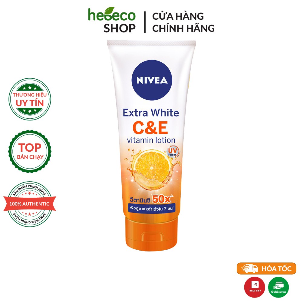 Sữa dưỡng thể dưỡng trắng Nivea Extra White C&amp;E Vitamin Lotion 180ml - Đức Chính Hãng