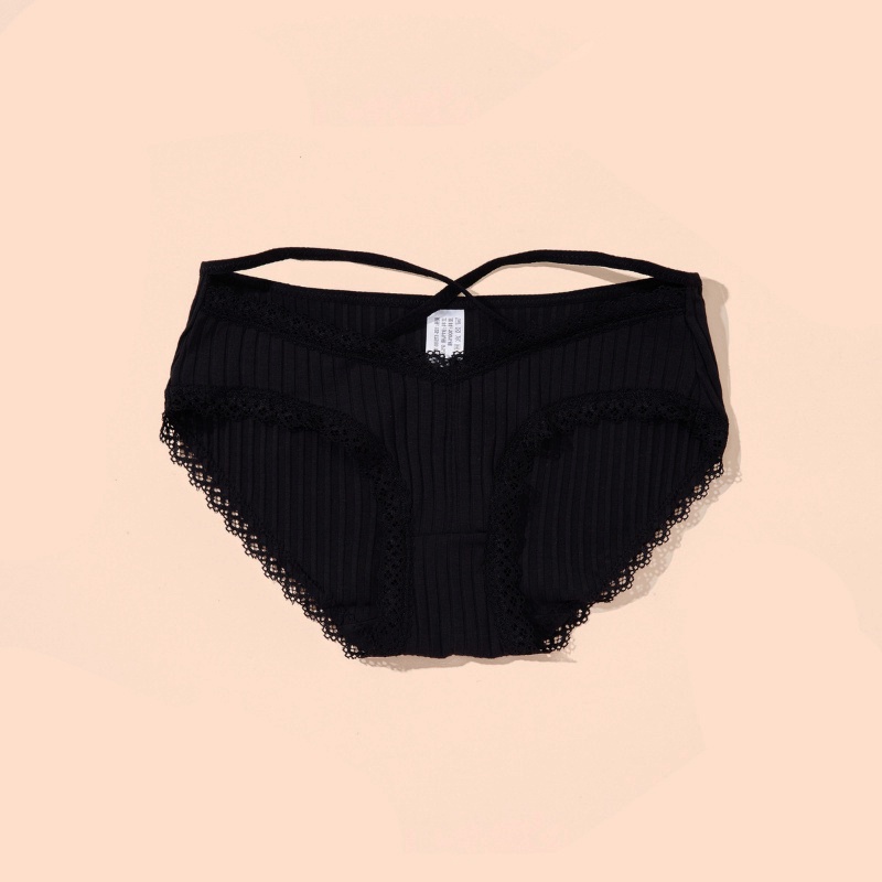Quần Lót Nữ UNDERCOOL Gân Tăm Phối Ren Dây Đan Sexy
