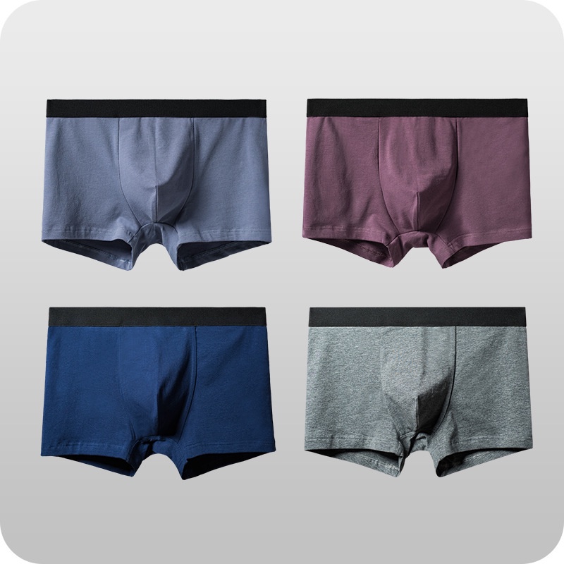 Quần Lót Boxer Cotton Màu Sắc Đơn Giản Thời Trang Cho Nam