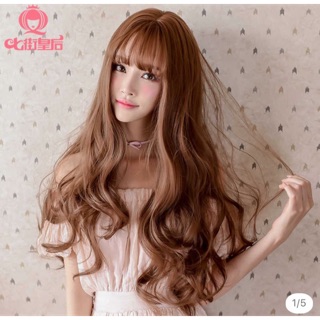 Tóc bộ uốn đuôi( tơ cao cấp) hình thật phía sau