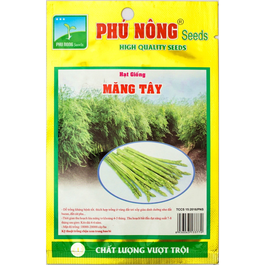Hạt Giống Măng Tây Phú Nông Thu Hoạch Quanh Năm Siêu Dễ Trồng- Gói 2gr (HPN-002)