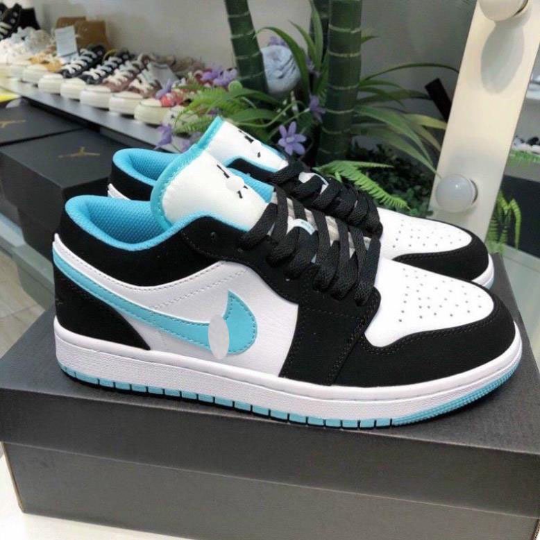 Giày Thể Thao Jordan 1 Xanh Ngọc Cổ Thấp , Giày Sneaker JD1 Đế Độn Chiều Cao Dành Cho Nam Nữ Học Sinh Sinh Viên 2022