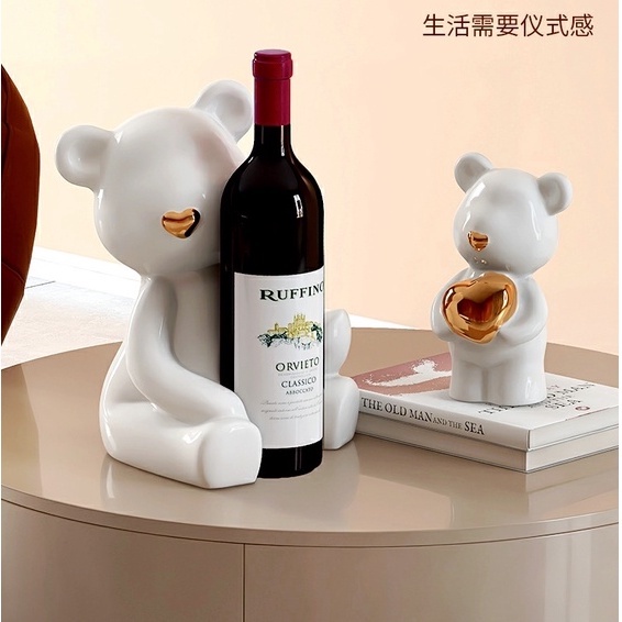 Gấu bắc cực mẹ con bigsize phòng khách tượng gấu bê khay trang trí nhà, quà tân gia - Gấu mẹ gấu con