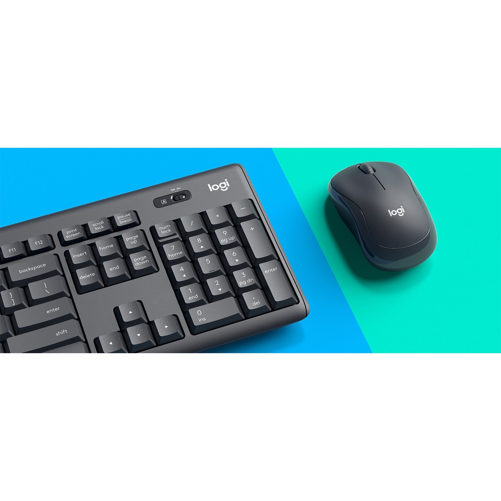 Bộ bàn phím chuột Logitech MK295 Không Dây Silent