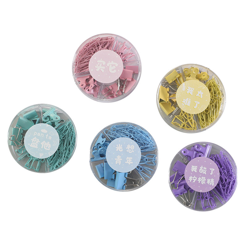 Bộ Kẹp Tài Liệu Kim Loại Mini Dễ Thương