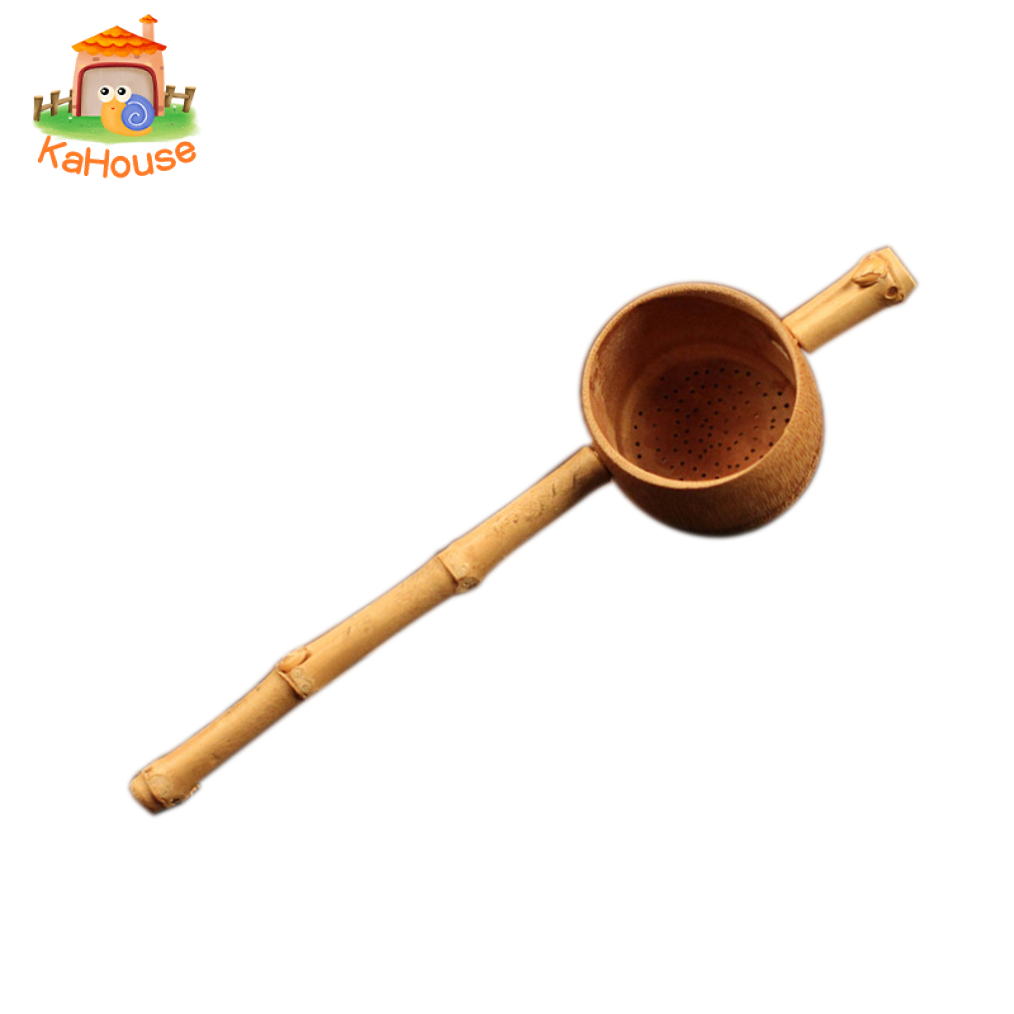 [whsmell]Scoop Bamboo Loose Tea Leaf Strainer Herbal Spice Infuser Diffuser Cup Spoon 5 Size