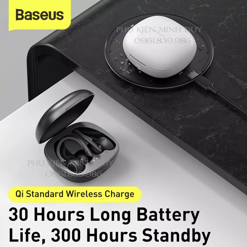 Tai nghe bluetooth Baseus Encok W17 True Wireless Earphone chống thấm nước IP5X, cảm ứng thông minh