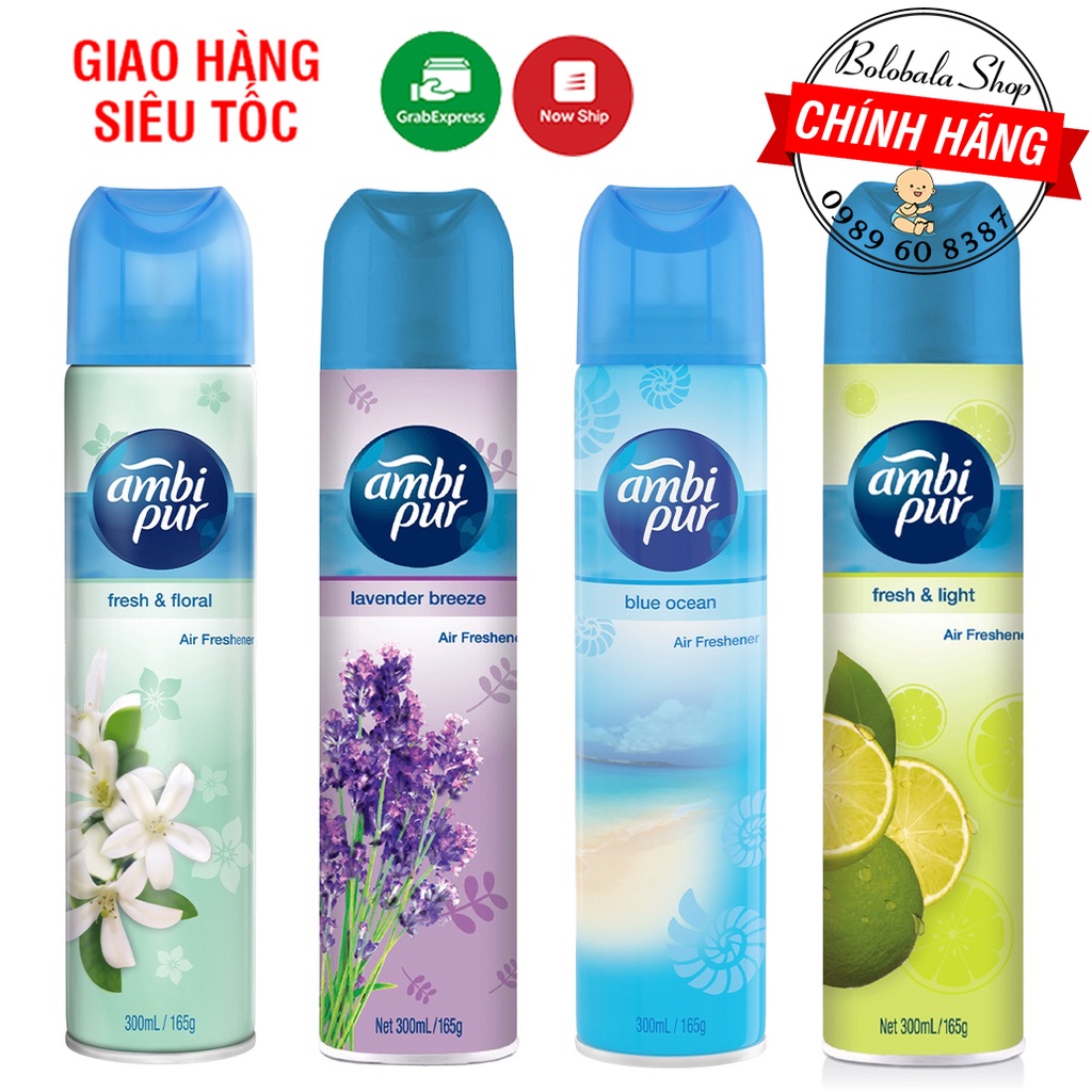 Xịt khử mùi thơm phòng Ambi Pur hương tươi mát 300ml