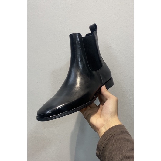 CHELSEA BOOT MŨI VUÔNG - Da bò nguyên tấm - Đế phíp gỗ 3cm - Bảo hành 12 tháng Hood HoodVN