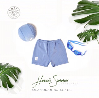 [HRNEE] SET ĐỒ BƠI BÉ TRAI KÈM MŨ