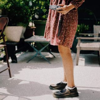 Giày da nữ retro