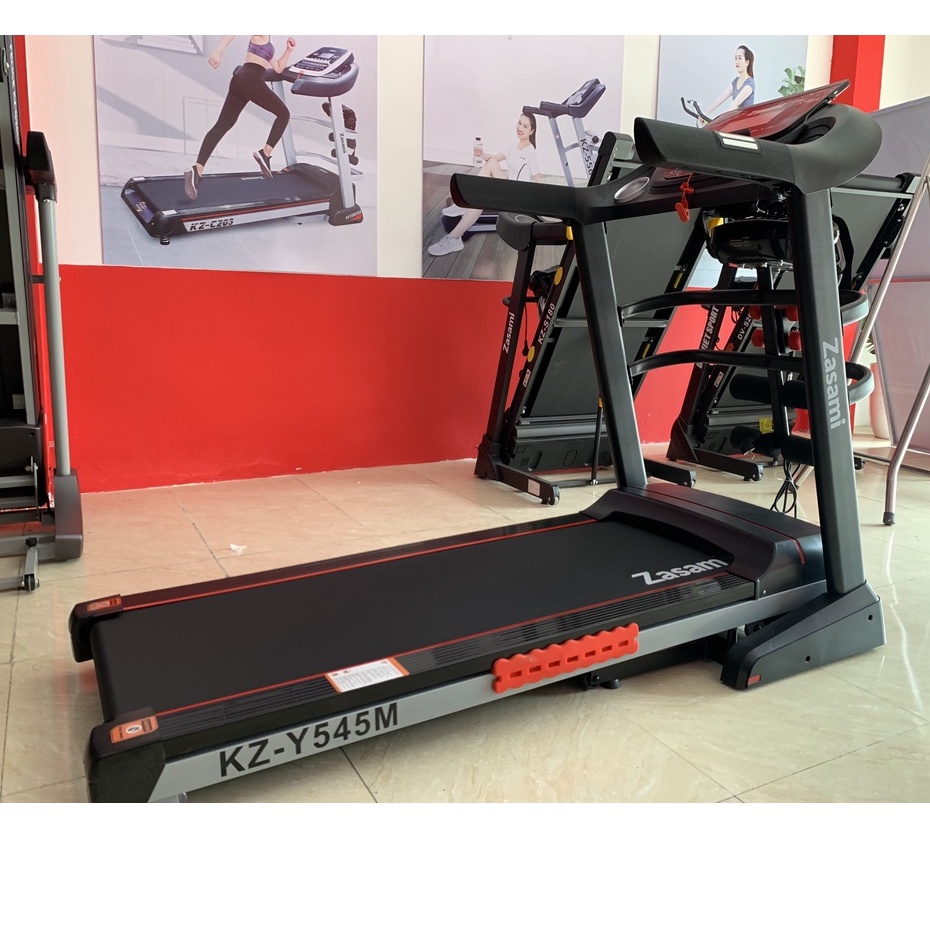 Máy Chạy Bộ Đa Năng Zasami KZ Y545M Màu Đen Đỏ Nhỏ Gọn Phù Hợp Nhu Cầu Thể Dục Giảm Cân Tại Nhà