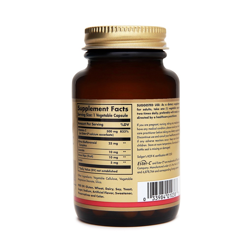 [NHẬP KHẨU USA CHÍNH HÃNG] Viên uống tăng cường sức khỏe Solgar Ester-C Plus 500 mg Vitamin C- EXP : 2022 | BigBuy360 - bigbuy360.vn