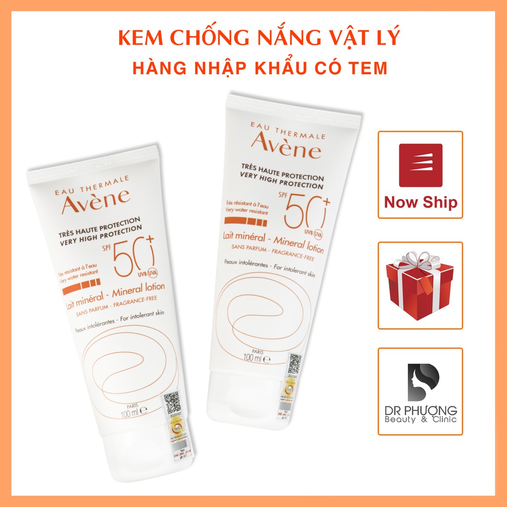 [CHÍNH HÃNG] Kem chống nắng vật lý Avene Very High Protection Lotion SPF 50+ 100ml