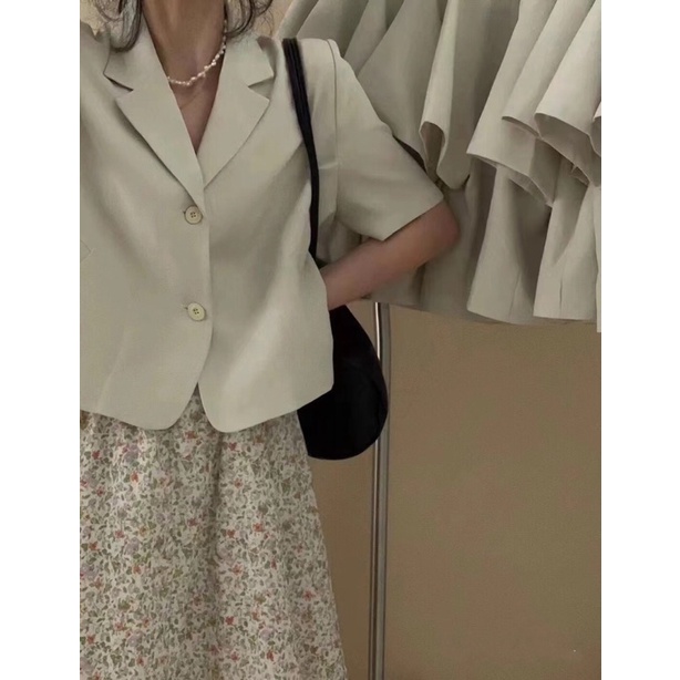 Áo blazer cộc tay cổ pijama 40503 CHERRY COCO | BigBuy360 - bigbuy360.vn