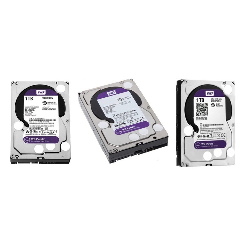 [Mã ELHAMS5 giảm 6% đơn 300K] Ổ cứng Western 500GB,1TB,2TB Purple chuyên dùng cho camera