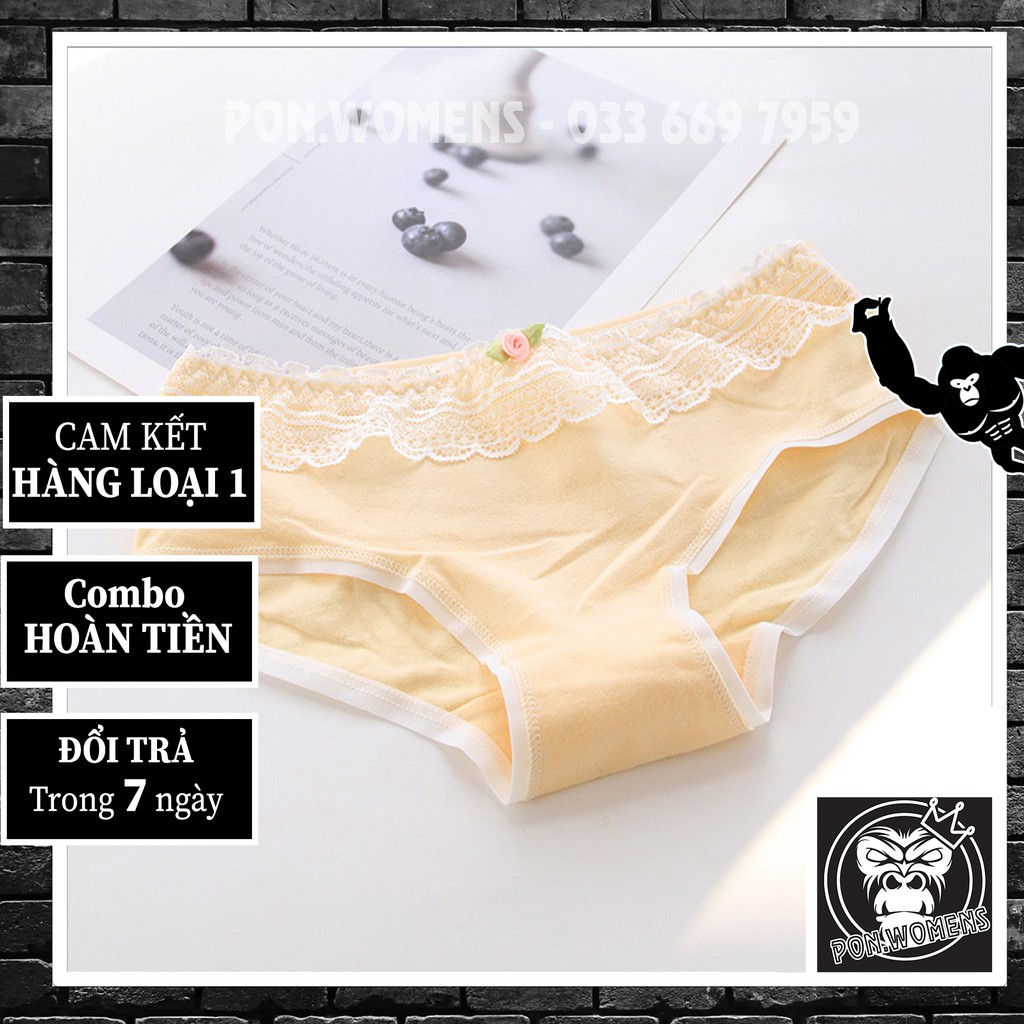 QUẦN CHÍP NỮ QUYẾN RŨ VÀ DỄ THƯƠNG PHONG CÁCH NHẬT BẢN MÀU TRẮNG VÀNG NƠ REN PON.WOMENS