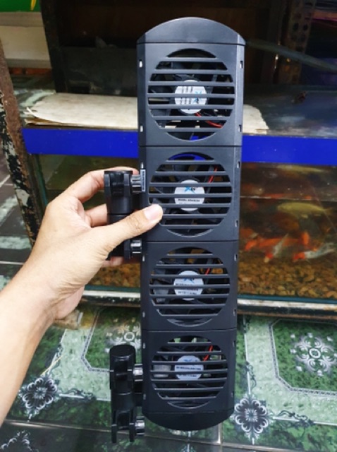 QUẠT THỦY SINH 4 CÁNH CHO HỒ 90 ĐẾN 120CM DÀI 4CM. COOLING 4FAN AQUAWORLD