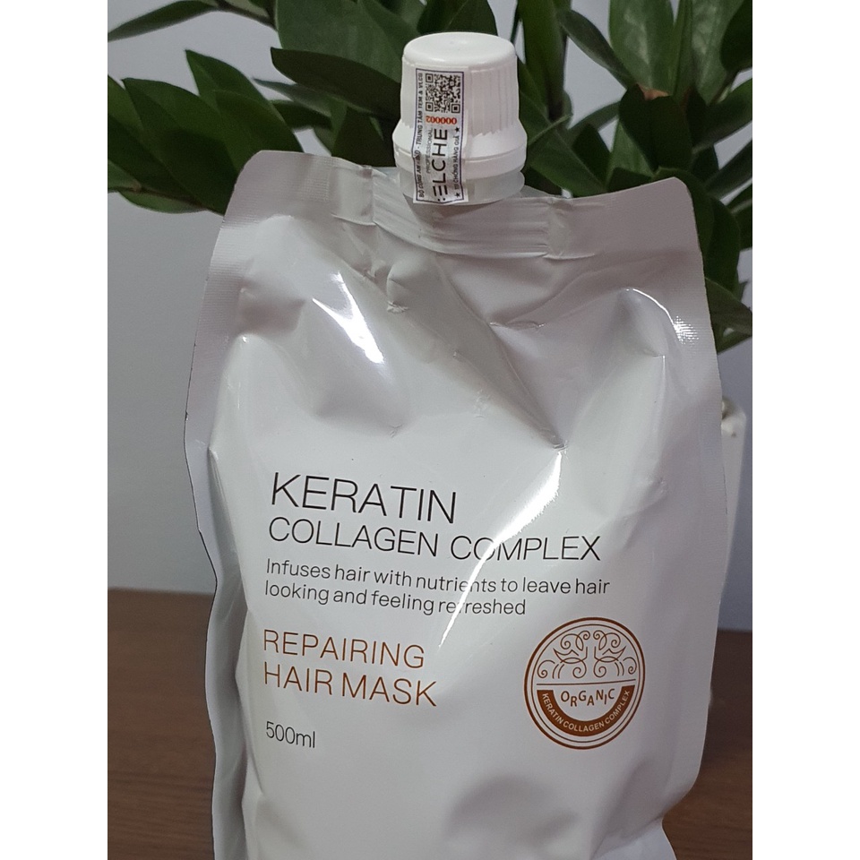 Mặt nạ hấp tóc Keratin Collagen Complex Elche 500ml
