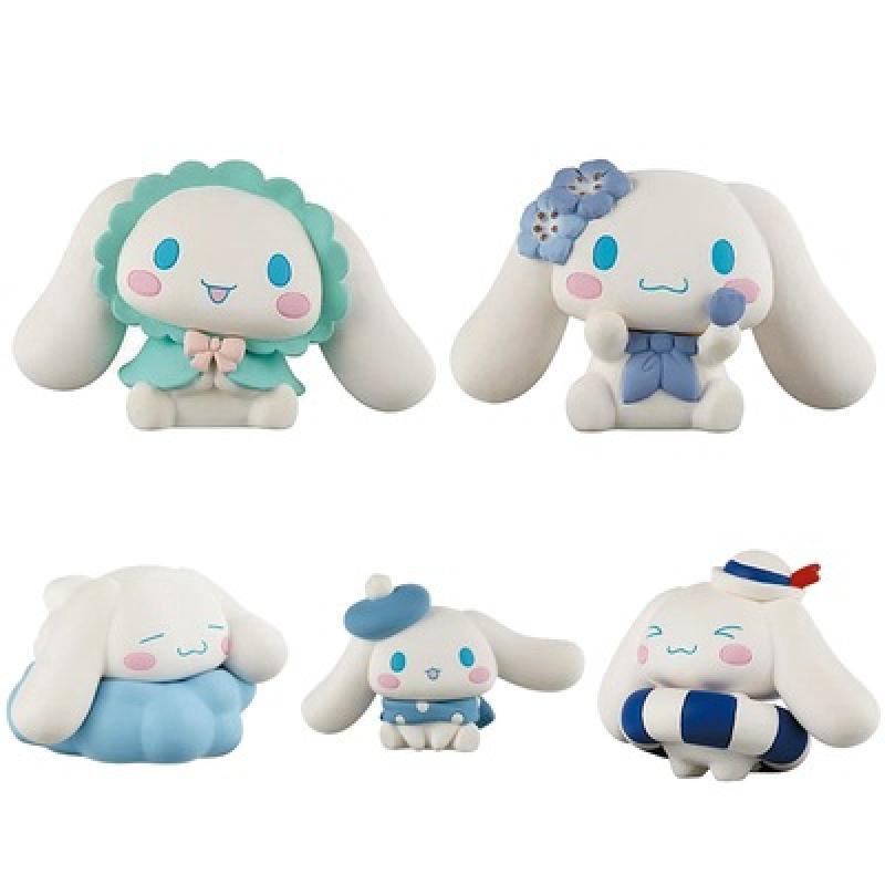 SANRIO Bộ 5 Mô Hình Nhân Vật Hoạt Hình Cinnamoroll Bơi Lội Trang Trí Bánh Kem DIY