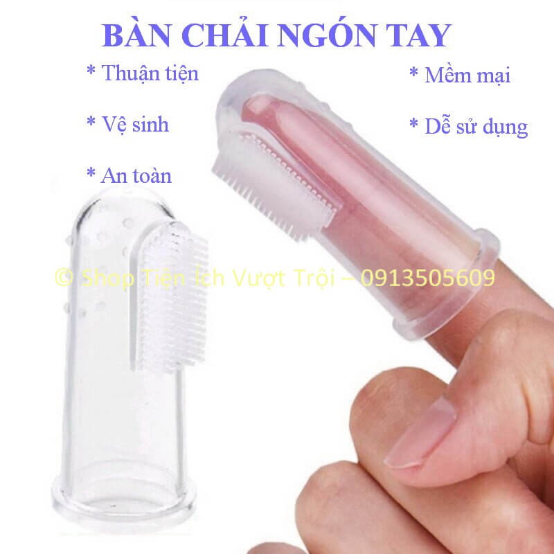 Bàn chải siêu mềm vệ sinh răng miệng em bé, bàn chải ngón tay cho bà bầu, mẹ sau sinh, răng nhạy cảm-Tiện Ích Vượt Trội