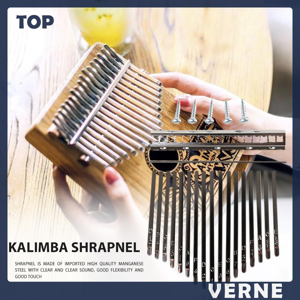 Đàn kalimba 17 phím bấm kèm 5 vít vặn thay thế tiện lợi