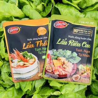 NƯỚC DÙNG HOÀN CHỈNH LẨU RIÊU CUA - LẨU THÁI BARONA TÚI 180G