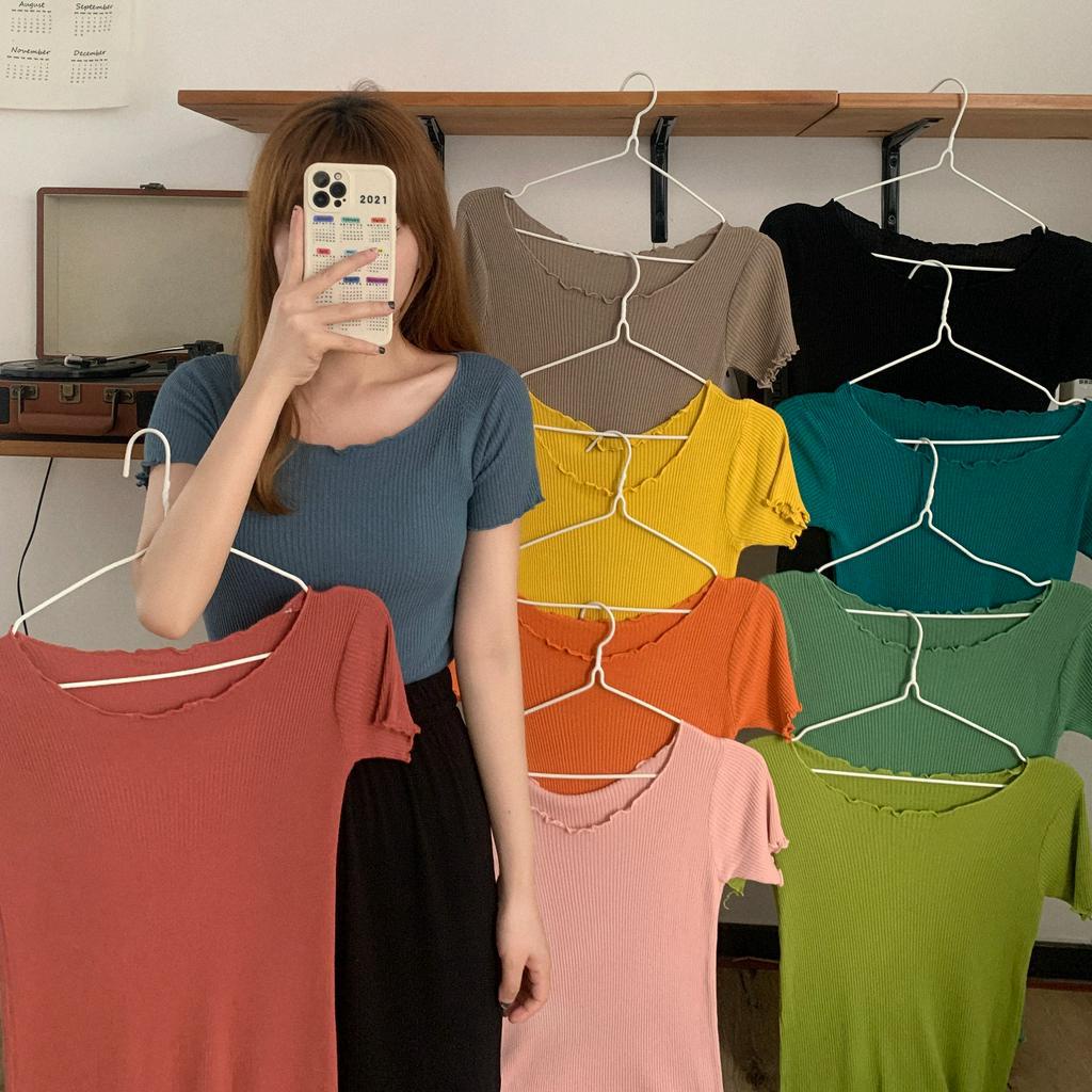 T-shirt Korean short sleeve loose top