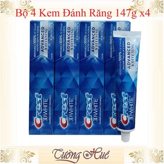 Bộ 4 Kem Đánh Răng Crest 3D White Advanced Triple Whitening - 147g x4