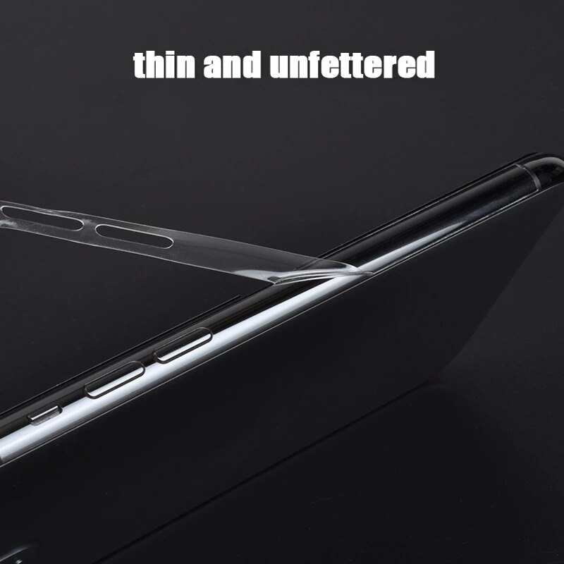 Hoce Khung Mềm Miếng Dán Bảo Vệ Cho iPhone 15 12 13 14 Pro MAX 12 13 Mini Siêu Mỏng Biên Giới Bên Miếng Dán Phim