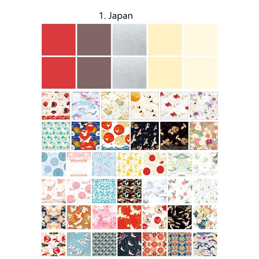 Set 50 tờ giấy mỹ thuật trang trí planner (KHÔNG KEO DÍNH)