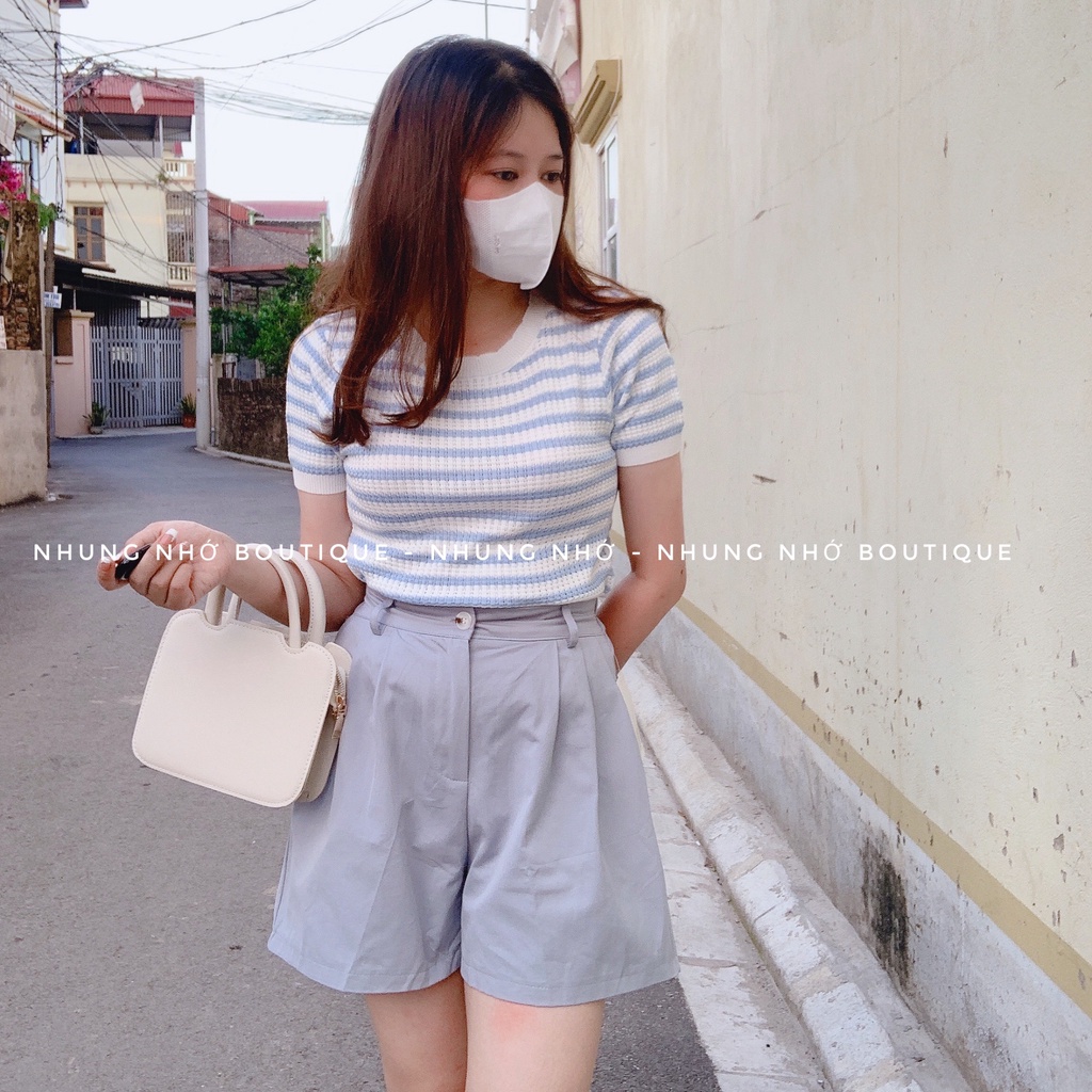 Quần shorts thô 8901 / Quần đùi sooc thô trơn hàng Quảng Châu cạp chun sau A9501N Nhung Nhớ