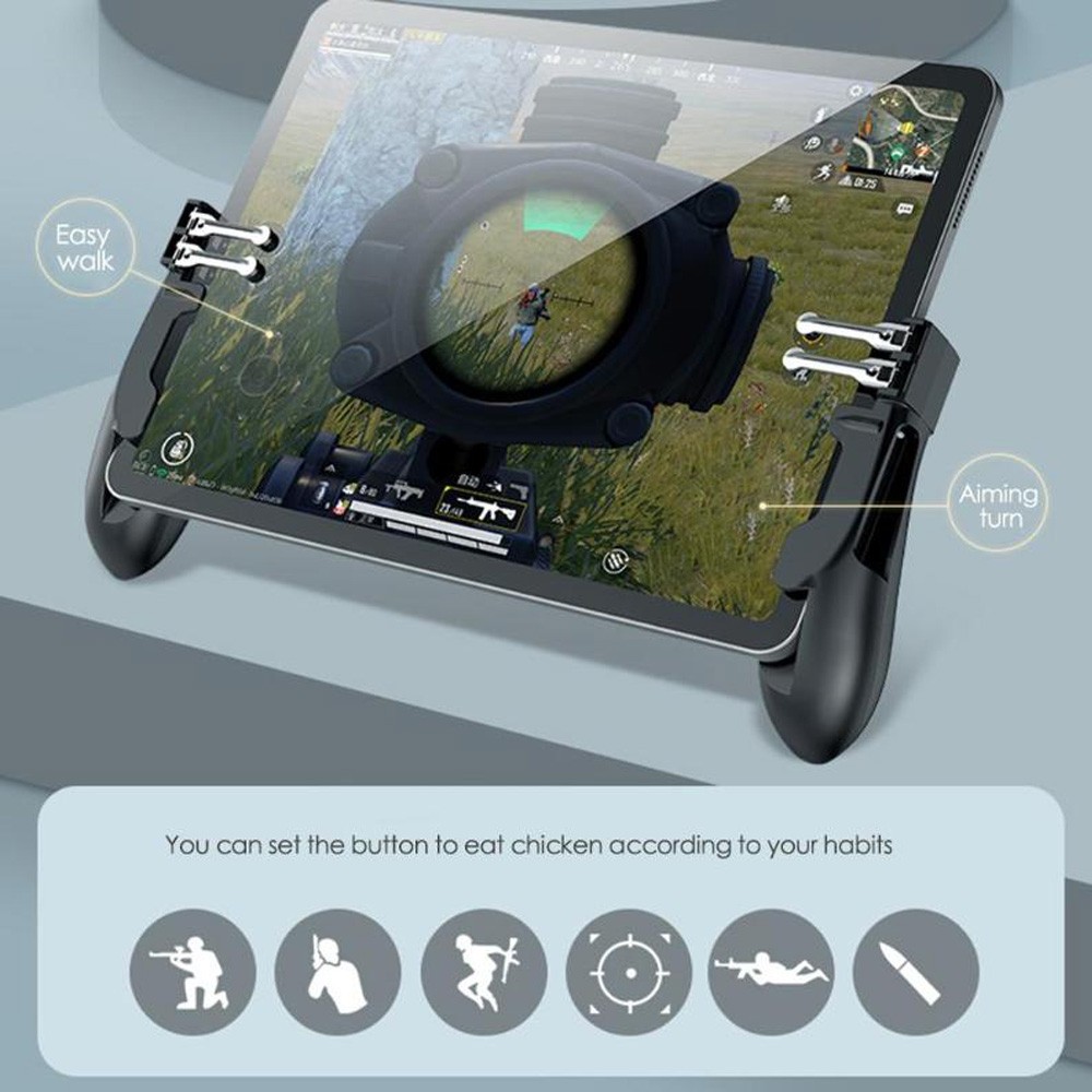 new pattern H11 PUBG Tablet Gamepad Controller for Ipad iPhone Gaming Trigger Fire Button Aim Key Mobile Game Grip Handle Joystick