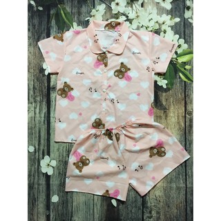 Đồ ngủ pijama đùi hình gấu