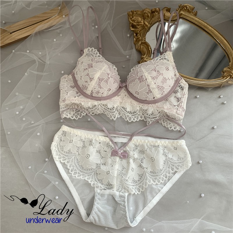Bộ đồ lót nữ ren gợi cảm cao cấp, Set đồ lót nữ gọng nhụa nơ cách điệu sexy New Arrivals 2021 | BigBuy360 - bigbuy360.vn