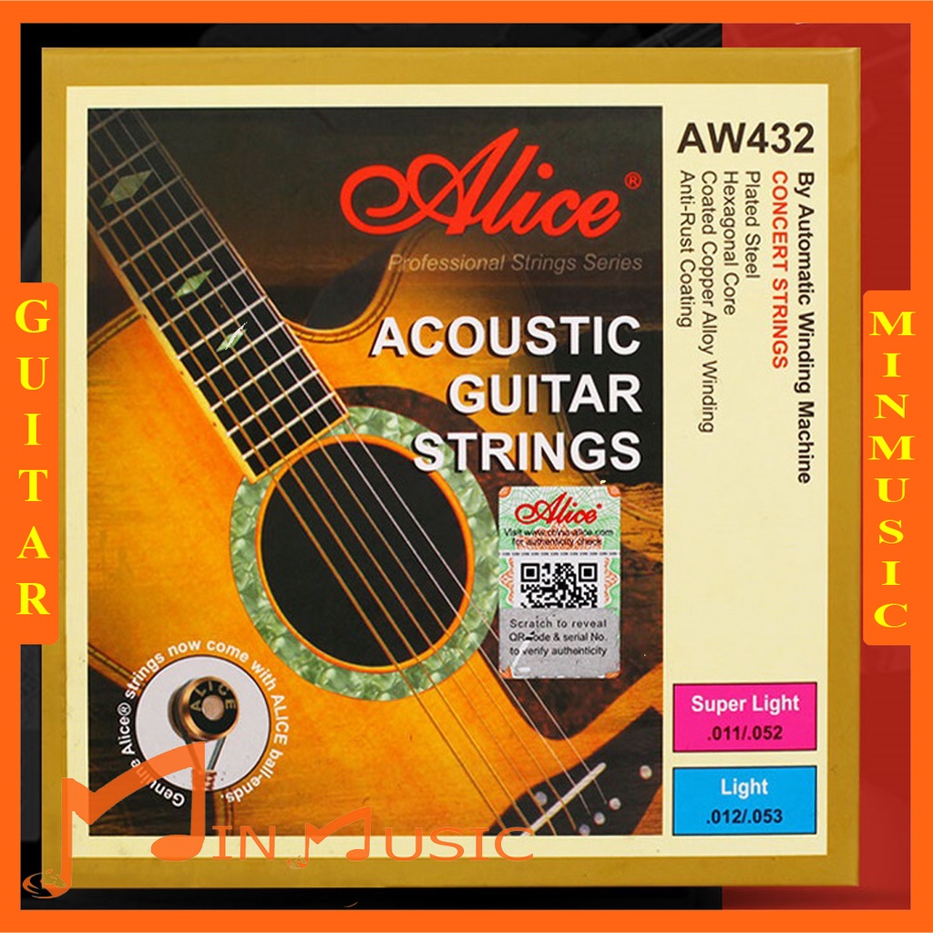 Dây Guitar Acoustic Alice AW432 Chính Hãng I Mẫu Mới Logo Chất Lượng