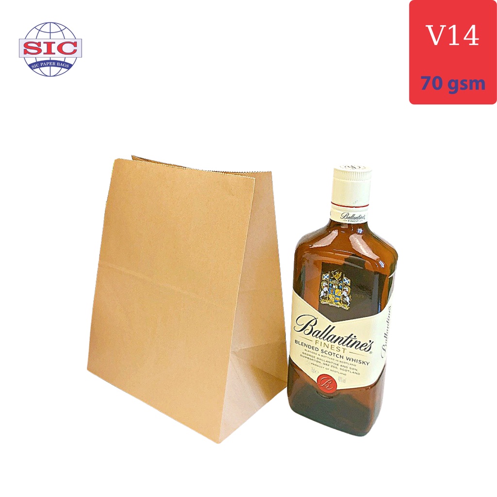 [SET 100 CHIẾC] TÚI GIẤY KRAFT V14: 21.5x15x30 cm KHÔNG QUAI ( ẢNH THẬT)