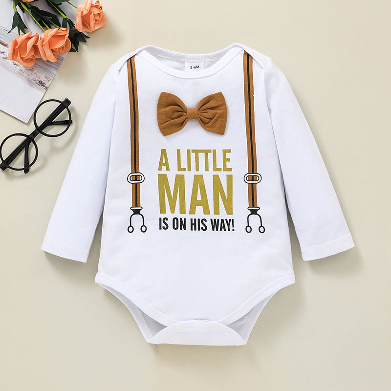 Combo bộ đồ bé trai 0-18 tháng dài tay bodysuit liền thân quần dài set thời trang cho bé trẻ em sơ sinh